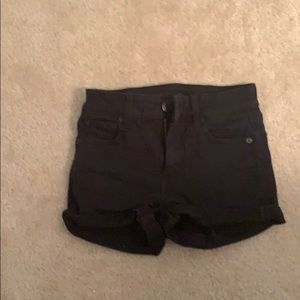 Black Denim Shorts